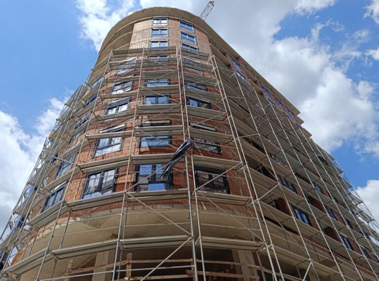 Apartment building under construction in Serbia